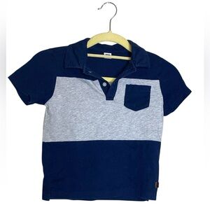 Janie and Jack Navy and Gray Kids Polo Shirt